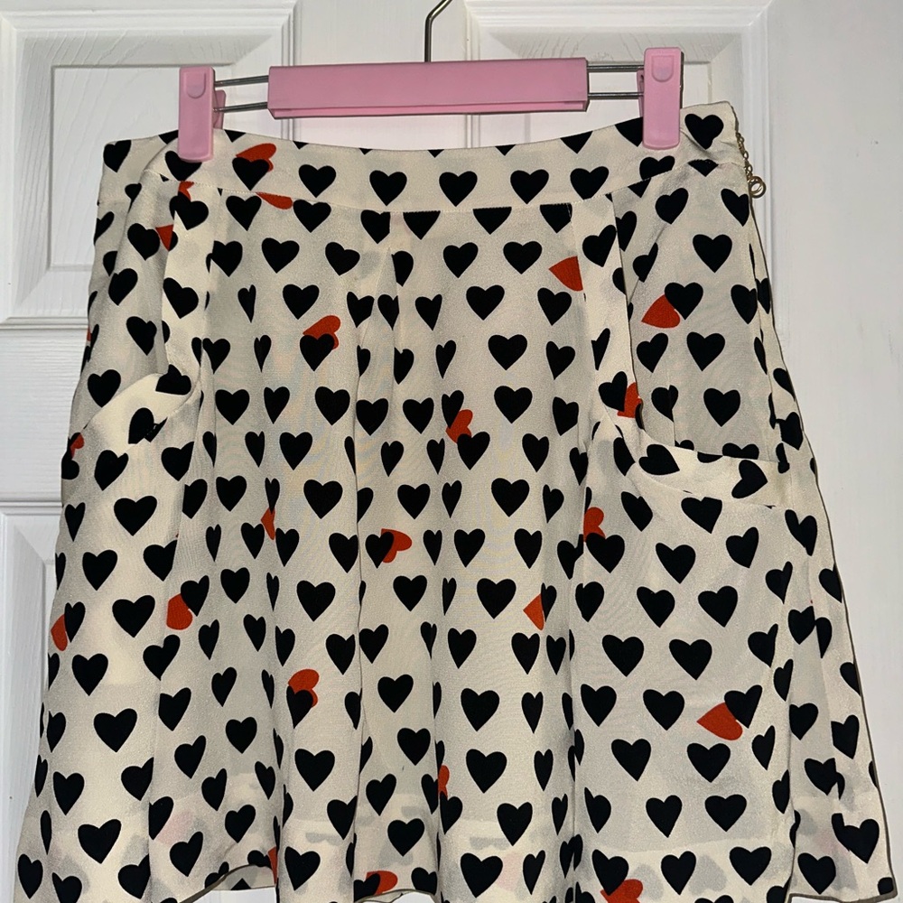 Leifsdottir Black and Red Heart Skirt